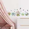 Nuevas pegatinas de pared decorativas románticas con diseño de mariposas y flores en maceta para dormitorio, sala de estar, diseño de habitación, pegatinas de pared de PVC extraíbles