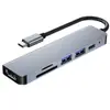 Expansor Oito em Um com Duas Entradas Estação de Acoplamento USB 3.0 para Computador Hub Multifuncional Tipo-C Hub de Transmissão Multi-Porta