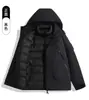 Forro de plumón de algodón Chaqueta Exterior Tres en Uno Ropa de Abrigo para Mujer Traje de Montañismo para Hombre Cortavientos Impermeable con Capucha 26 Nuevo Estilo