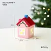 Casa Pequena de Cerâmica Colorida de Natal Transfronteiriça Decoração Criativa Europeia e Americana para Feriados Cena de Mesa Ornamento de Atmosfera