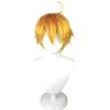 Peruca Cosplay Original Inazuma Toma Amarelo Rabo de Cavalo Único Top Fofo Cacheado Fibra de Alta Temperatura Cabelo Curto Trança Peruca