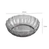 Plato de frutas transparente de lunares de lujo ligero para uso doméstico en la sala de estar, alto valor estético, plato de plástico para aperitivos de gran capacidad, plato para frutas secas