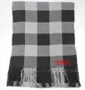Cachecol Masculino de Imitação de Caxemira para Outono e Inverno, Estilo Xadrez, Estilo Casal, Cachecol Quente para Pescoço, Estilo Britânico Versátil, Presente Incluído