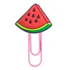Clipe de Papel Grande de Fruta Material de Escritório Clipe de Papel Criativo Fofo Agulha em Forma de U Desenho Animado Colorido de PVC Marcador de Página