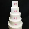 Bolo de espuma para lanche modelo decoração com pasta americana prática forma de bolo 4/6/8/ 10 polegadas base de bolo de espuma