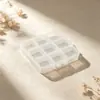 Caja de Almacenamiento de 9 Compartimentos con Tapa, Caja de Plástico Transparente, Caja de Medicina Portátil, Caja de Exhibición de Joyería, Caja de Exhibición Cultural y Creativa