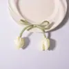 Acessórios de Tulipa Decoração de Cortina DIY Flor de Fita Fresca Feita à Mão Decoração de Botão de Flor Acessórios para Roupas Bolo Sacola
