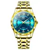 Relógio Masculino Calendário Chinês e Inglês Caixa de Diamante Luminoso À Prova d'Água Moda Comércio Exterior Simples Em estoque Relógio de Quartzo Pulseira Sólida