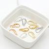 Gancho para oreja en forma de U chapado en cobre oro real 8K gancho para oreja dorado brillante 14K pendientes hechos a mano DIY pendientes accesorios semiacabados A20