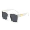 Gafas de Sol Cuadradas de Montura Grande Europeas y Americanas Nuevas Elegantes Hip Hop Disco Gafas de Sol Anti-Uv para Mujeres