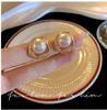 Aretes de Perlas de Moda de Lujo de Alta Gama con Aguja de Plata 925, Aretes de Tuerca Retro Nicho, Aretes de Temperamento al por Mayor