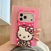 Funda linda de gato KT con estampado de leopardo y lunares para iPhone 17, compatible con Apple 16, 14/15 Pro Max, 13