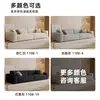 Sofá de Tela con Tecnología de Bloque de Tofu para Influencers de Tres Plazas Sala de Estar de Apartamento Pequeño Estilo Nórdico Crema Cuadrado Moderno Minimalista