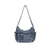Bolso de Mezclilla Nuevo Otoño e Invierno Gran Capacidad Tela para el Trabajo Bolso de Mujer Gama Alta Retro Desgastado Bolso de Hombro para Dama