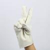 [Guantes de Lona Blancos] Protección Laboral Venta Directa de Fábrica Guantes Resistentes al Desgaste Doble Capa Engrosados Lona de Sarja de Algodón 24 Hilos Blanco