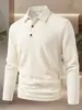 Producto Transfronterizo Nuevo Primavera y Otoño 2026: Camisa de Hombre de Color Sólido con Patrón de Waffle, Cuello Alto, Manga Larga, Moda de Gama Alta, Casual de Negocios, Diseño Simple