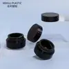 La Fuente de la Fama y la Fortuna Botella Redonda Mini Personalizada para Mascarilla Facial 5G/Pp Negra con Raspador Botella para Crema de Manos Botella para Crema Facial Crema