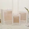 Bolsa de Regalo Transparente para Flores Nuevo Ramo Ventana Extra Grande Temporada de Cumpleaños Graduación Bolsa de Regalo para el Día de San Valentín Bolso de Mano