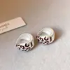 Pendientes de Corazón con Estampado de Leopardo, Aguja de Plata Chapada en Oro Real de 18 Quilates, Pendientes de Lujo Accesible de Gama Alta, Pendientes de Moda Retro Elegantes para Mujer