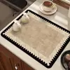 Esterilla Escurridora de Cocina Estilo Vintage, Esterilla para Encimera de Cafetera, Esterilla Pequeña Resistente al Calor e Impermeable para Taza de Té en Barra de Bar, Individual