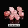 Pulsera de Cuarzo Fresa Natural, Cuentas de Cuarzo Fresa de Grano Completo con Reflejos Rosas, Llena de Encanto de Hada, Atrae el Amor, Cristal al por Mayor para Niñas