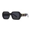 Gafas de sol modernas transfronterizas de comercio exterior, fotografía callejera europea y americana, modelo rojo neto, gafas de sol cuadradas para mujer 9148