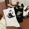 Calcetines de dibujos animados divertidos para niños, de algodón, delgados de media caña para primavera y otoño, calcetines modernos estilo coreano, medias lindas estilo japonés para verano