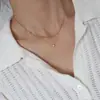 Colar com Design de Camadas Duplas com um Toque de Luxo Leve e Exclusivo, Corrente de Clavícula em Camadas, Moda de Verão com Personalidade, Gargantilha Minimalista para Mulheres