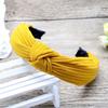 Grande festivo mesmo estilo de lã tecida algodão puro meio atado headband listrado acessórios de cabelo estilo coreano saco pano cor sólida faixa de cabelo