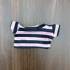 Boneca Fofa 10cm Boneca de Manga Curta Listrada Roupas para Boneca Vestir Boneca 17cm Roupas Pequenos Acessórios Gato Kt Atacado
