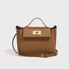 Couro Genuíno 2424Mini Bolsa Kelly Ombro Único Transversal Bolsa de Grande Capacidade Bolsa Casual Dumpling Bolsa de Mão Bolsa de Moda Feminina