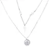 Collar de Ángel con Colgante Cruzado de Doble Capa Dz para Mujer, Cadena para Suéter con Diseño de Nicho, Elegante y Versátil, Regalo para Joyería de Mejor Amiga