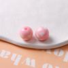 Cuentas redondas de calabaza de colores lindas de 16 mm con agujero recto, cuentas sueltas para pulsera, pendientes, joyería DIY, accesorios de resina para mujer