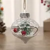 Bola de Natal Irregular Decoração de Janela de Natal Bola de Plástico Bola Pendurada de Natal PET de Alta Transparência Ornamento Pendurado Atacado