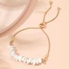 Pulseira Distintiva de Cascalho Natural Estilo Coreano Puxar Ajustável Moderna Linda Pulseira de Gema Menina Joia Bonita