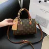 Moda Transfronteriza Bolso Pequeño Boston para Mujer 2026 Estilo Nuevo Elegante Estampado Versátil Moda Bolso de Hombro Cruzado