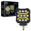 Luz de Trabajo LED Cuadrada DRL Black Warrior de 4 Pulgadas Luz Modificada para Vehículo Todoterreno Faro Reflector Luz Auxiliar
