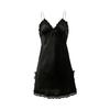 Ou Shilin Ropa Interior Sexy Pijama Ropa para el Hogar Escote en V Profundo Deseo Puro Encaje Tentación Pasión Abertura Tirantes Camisón S017