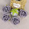 Flores de Rosa Multicolor Tela Decoración de Boda Flores de Seda Materiales de Flores Artificiales Hecho a Mano DIY Ramillete Accesorios para el Peinado 18 Colores