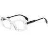 Novos Óculos Quadrados da Moda Transfronteiriços Estilo Europeu e Americano Versáteis Lentes Transparentes Aparência Natural Óculos para Emagrecer o Rosto para Miopia