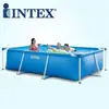 Piscina de Agua con Marco de Tubo Rectangular Original Genuino Grande para Pararse Niños Familia Gruesa