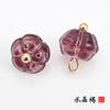 Hebilla de plato de jade sintético cheongsam traje Tang Hanfu botón Hebilla de botón de vidrio de loto estilo nacional traje antiguo traje étnico