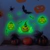 Pegatinas Luminosas Temáticas de Halloween Calabaza Dulce Calavera Murciélago Tienda Creativa Pegatinas de Decoración de Fondo Festivo