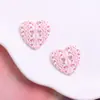 Botones de Corazón con Patrón de Encaje Acrílico Dulce Francés Botones para Ropa DIY Colgante para Cadena de Teléfono Móvil Accesorios de Flor para Zapatos