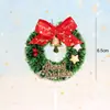 Tarjeta de Decoración para Pastel de Navidad Anillo de Paja Hoja Papá Noel Muñeco de Nieve Ciervo Árbol de Navidad Adornos para Insertar en Pastel