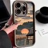 Pintura de Paisaje iPhone 15 Pro Adecuado para Apple 16 Plus Escalera 17 Anti-Caída 13 Funda para Teléfono Móvil 14 12 11 Suave