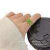 Anillo de Dedo de Mariposa Verde Mori Super Hada Gradiente de Grava Sentido Avanzado Pequeño Fresco Moda Único Anillo Combinable
