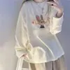 Camiseta Branca de Manga Longa Camisa Base para Mulheres Outono e Inverno 2025 Quente Novo Estilo Solta Tamanho Grande Pequeno Top de Algodão Puro