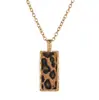 Cadena de Joyería Nueva de Suéter Largo Europea y Americana Aleación Personalizada Estampado de Leopardo Collar Simple Moda Exagerado