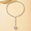 Collar Colgante Simple de Amor Transfronterizo Europeo y Americano Estilo Frío Retro Cadena para Clavícula en Forma de Corazón Fabricante Venta al por Mayor